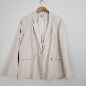 Cato Women's Cream linen Blazer